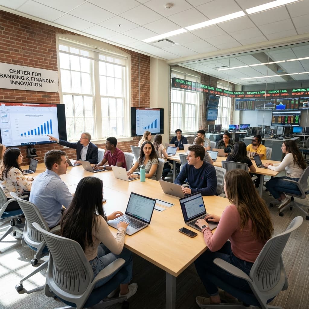 Students studying Banking & Finance