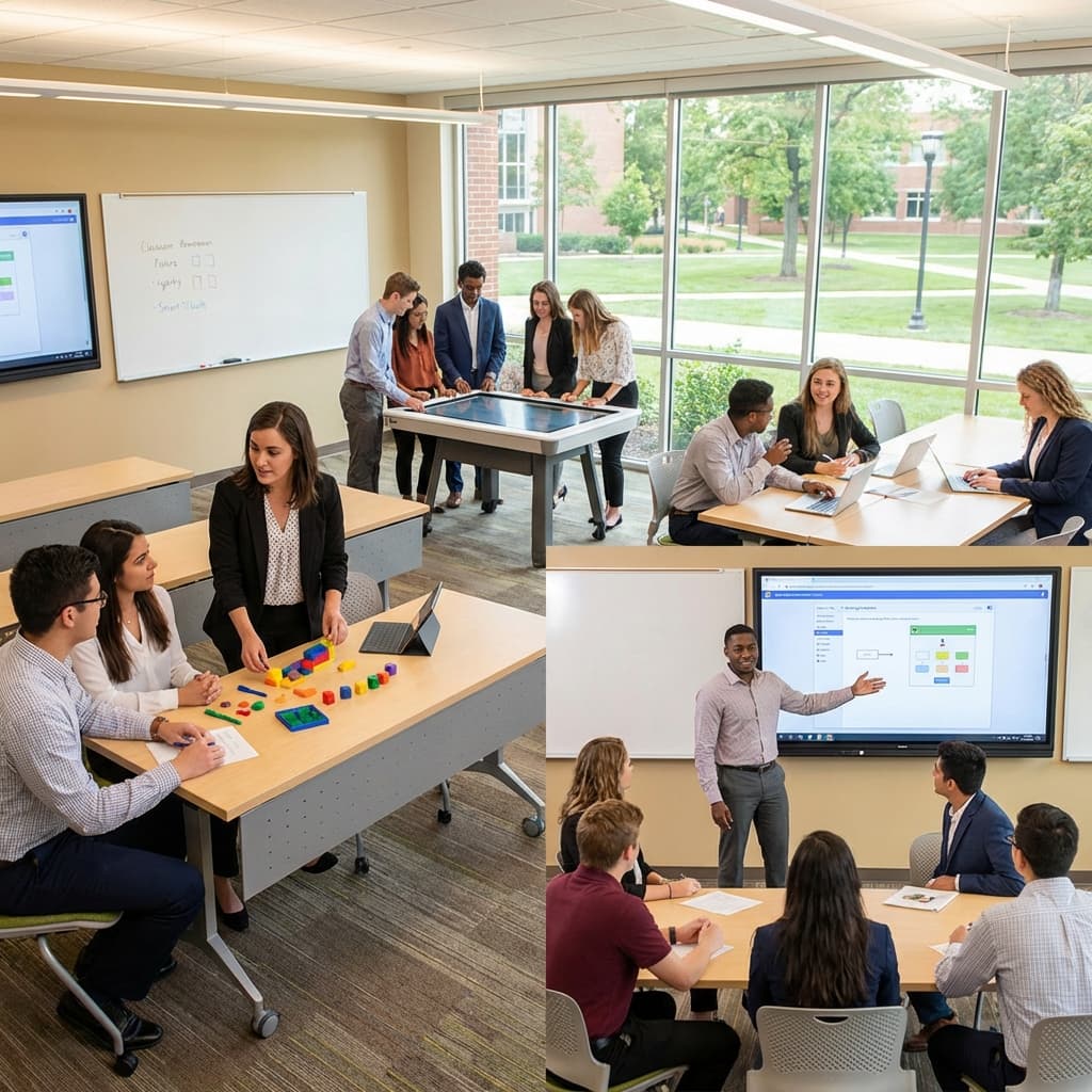 Students studying Education